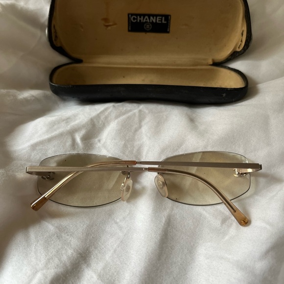 CHANEL Gold and Brown Sunglasses - Picture 5 of 5